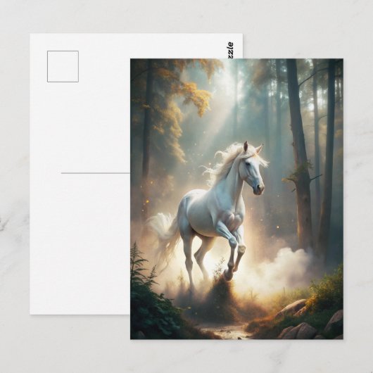 Ruitend paard briefkaart (Voorkant / Achterkant)