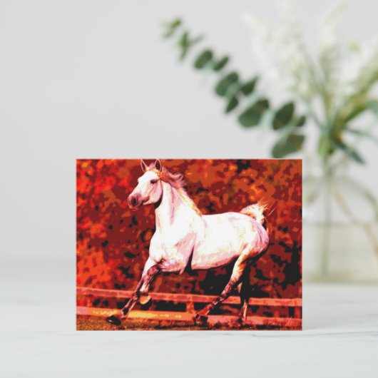 Ruitend paard briefkaart (Staand voorkant)