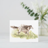 Ruitend paard briefkaart (Staand voorkant)