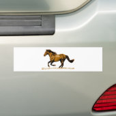 Ruitend paard bumpersticker (Op auto)