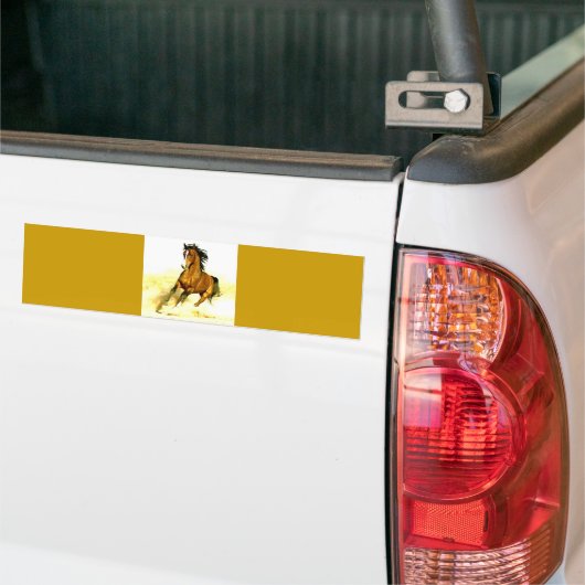 Ruitend paard bumpersticker (Op Truck)