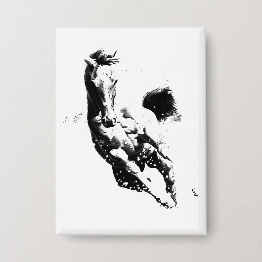 Ruitend paard button (Voorkant)