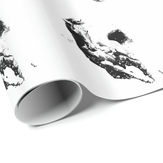 Ruitend paard cadeaupapier (Rol Hoek)