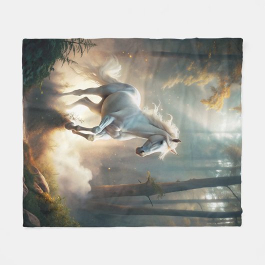 Ruitend paard fleece deken (Voorkant (Horizontaal))