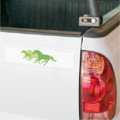 Ruitend paard (groen) bumpersticker (Op Truck)