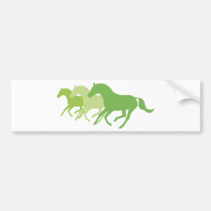 Ruitend paard (groen) bumpersticker