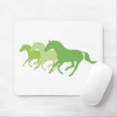 Ruitend paard (groen) muismat (Met muis)