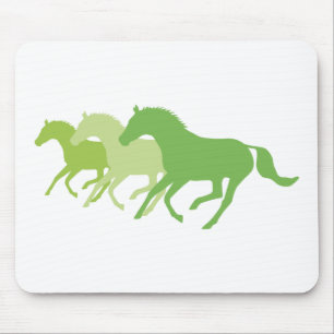 Ruitend paard (groen) muismat