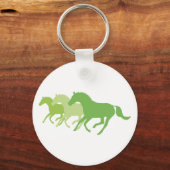 Ruitend paard (groen) sleutelhanger (Voorkant)