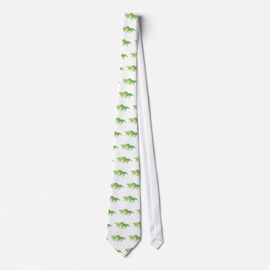Ruitend paard (groen) stropdas (Voorkant)