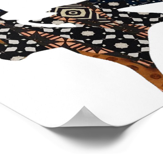 Ruitend paard Indiaan Poster (Hoek)