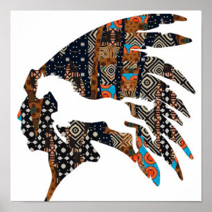Ruitend paard Indiaan Poster