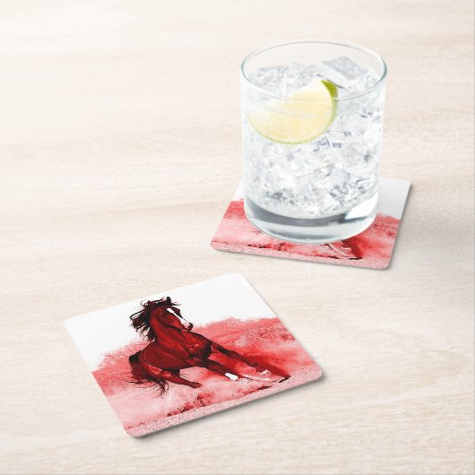 Ruitend paard kartonnen onderzetters (Insitu)