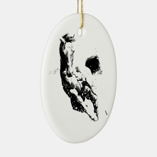 Ruitend paard keramisch ornament (Rechts)