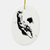 Ruitend paard keramisch ornament (Voorkant)