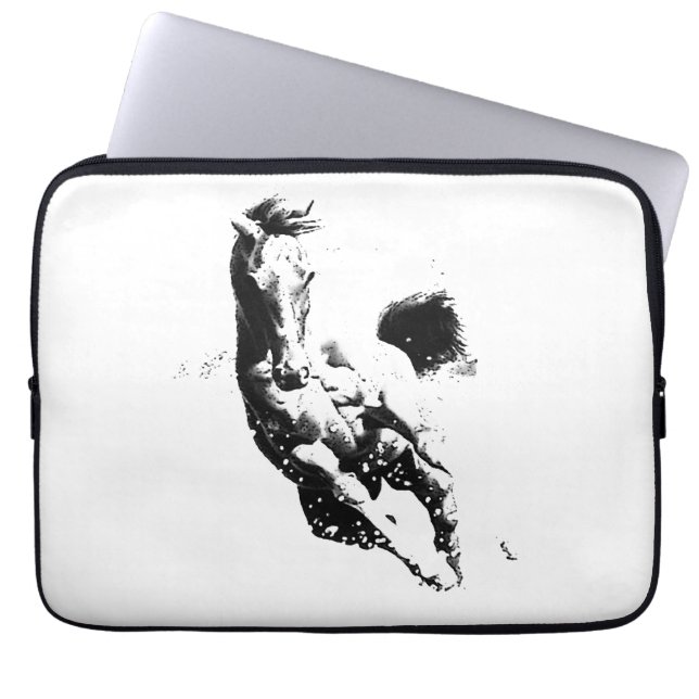 Ruitend paard laptop sleeve (Voorkant)