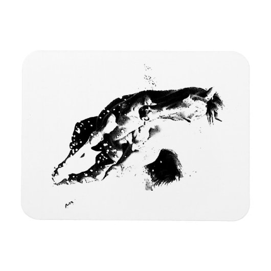 Ruitend paard magneet (Horizontaal)