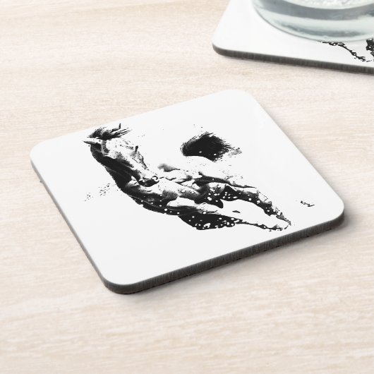 Ruitend paard onderzetter (Linkerzijde)