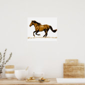 Ruitend paard poster (Keuken)