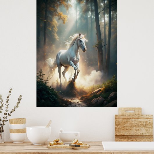 Ruitend paard poster (Keuken)