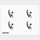 Ruitend paard rechthoekige sticker (Vel)