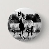 Ruitend paard ronde button 5,7 cm (Voorkant)