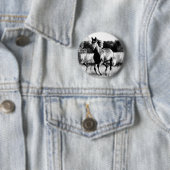 Ruitend paard ronde button 5,7 cm (In situ)