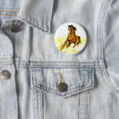 Ruitend paard ronde button 5,7 cm (In situ)