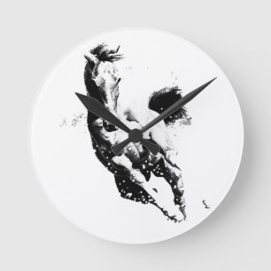 Ruitend paard ronde klok