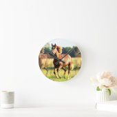 Ruitend paard ronde klok (Huis)