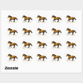 Ruitend paard ronde sticker (Vel)