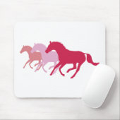 Ruitend paard (rood) muismat (Met muis)