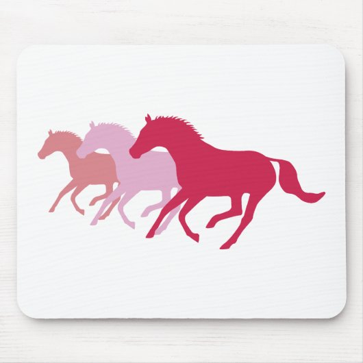 Ruitend paard (rood) muismat (Voorkant)