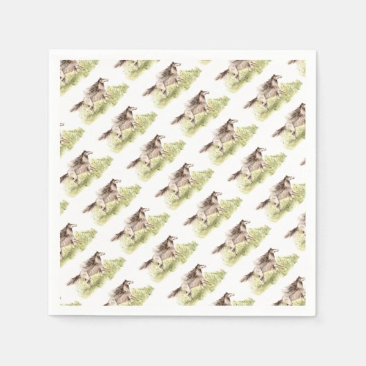 Ruitend paard servet (Voorkant)