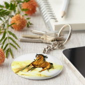 Ruitend paard sleutelhanger (Zijkant)