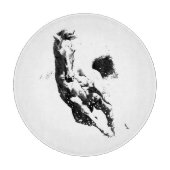 Ruitend paard snijplank (Voorkant)