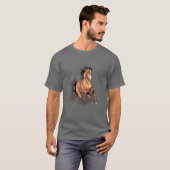 Ruitend paard T Kinder tienermeisjes T-shirt (Voorkant volledig)