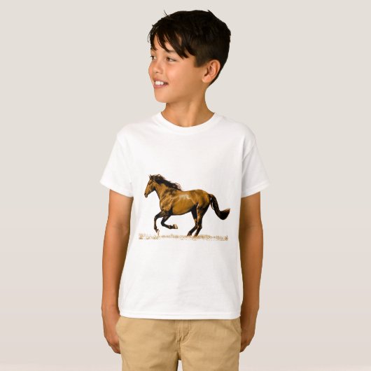 Ruitend paard t-shirt (Voorkant volledig)