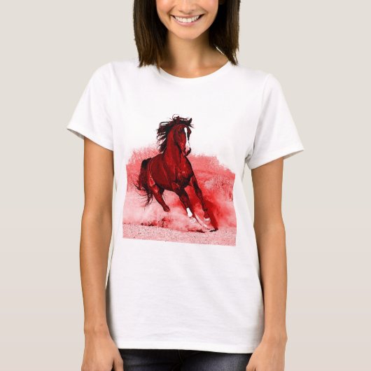 Ruitend paard t-shirt (Voorkant)