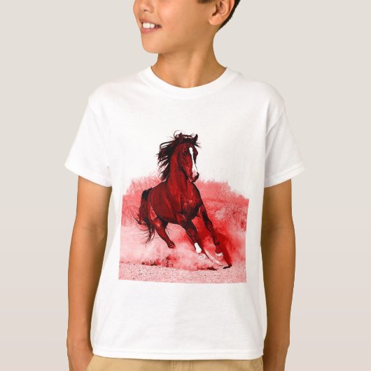 Ruitend paard t-shirt (Voorkant)