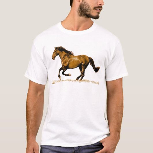 Ruitend paard t-shirt (Voorkant)