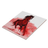 Ruitend paard tegeltje (Zijkant)