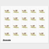 Ruitend paard vierkante sticker (Vel)