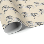 Ruitend paardensportpakpapier voor paarden cadeaupapier (Rol Hoek)