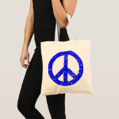 Ruitend Vredessymbool - Blauw Tote Bag (Voorkant (product))