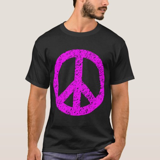 Ruitend Vredessymbool - Magenta T-shirt (Voorkant)