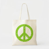 Ruitend vredessymbool - Martian Green Tote Bag (Voorkant)