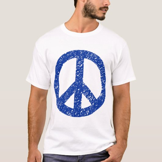 Ruitend Vredessymbool - Navy Blue T-shirt (Voorkant)