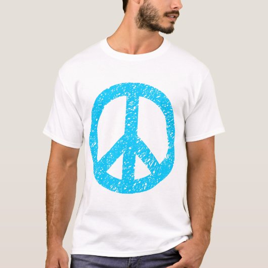 Ruitend vredessymbool - Sky Blue T-shirt (Voorkant)