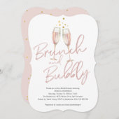 Ruitende kalligrafibrunch en onbezonnen vrijgezell kaart (Voorkant / Achterkant)